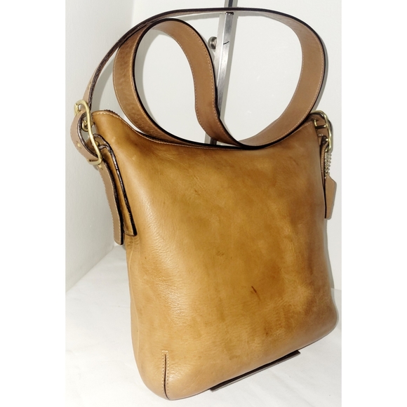 Coach Vintage 9328 Leather Color Saddle Slim Soho Satchel Bag - Picture 11 of 12